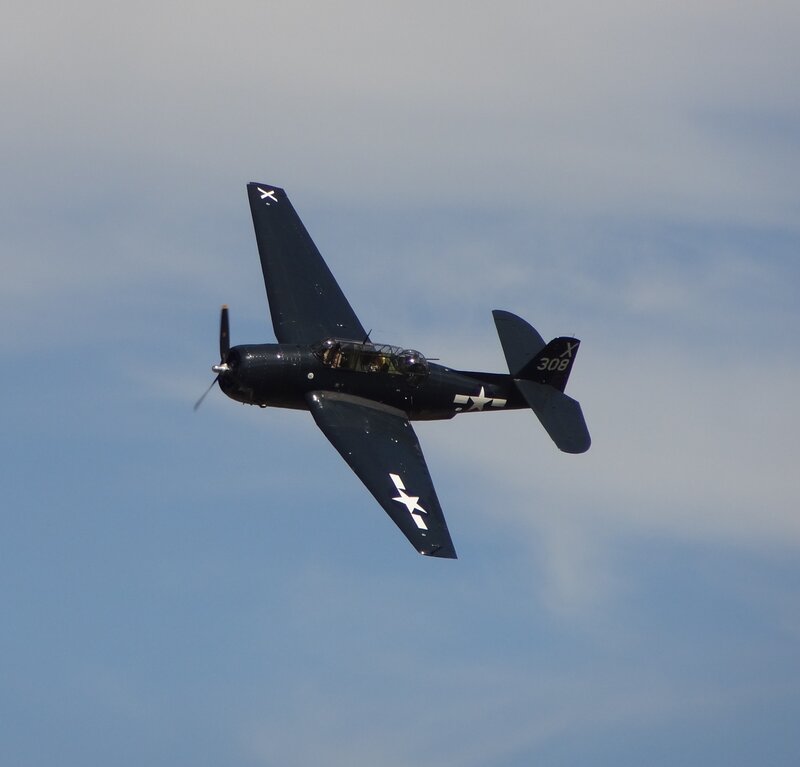 Black Military Plane — Blue