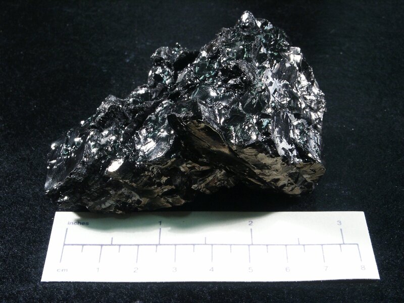 black mineral specimen