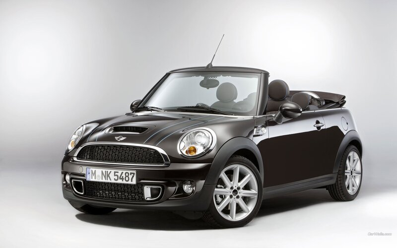 black mini cooper convertible