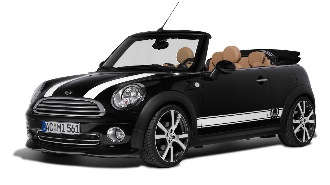 black mini cooper convertible