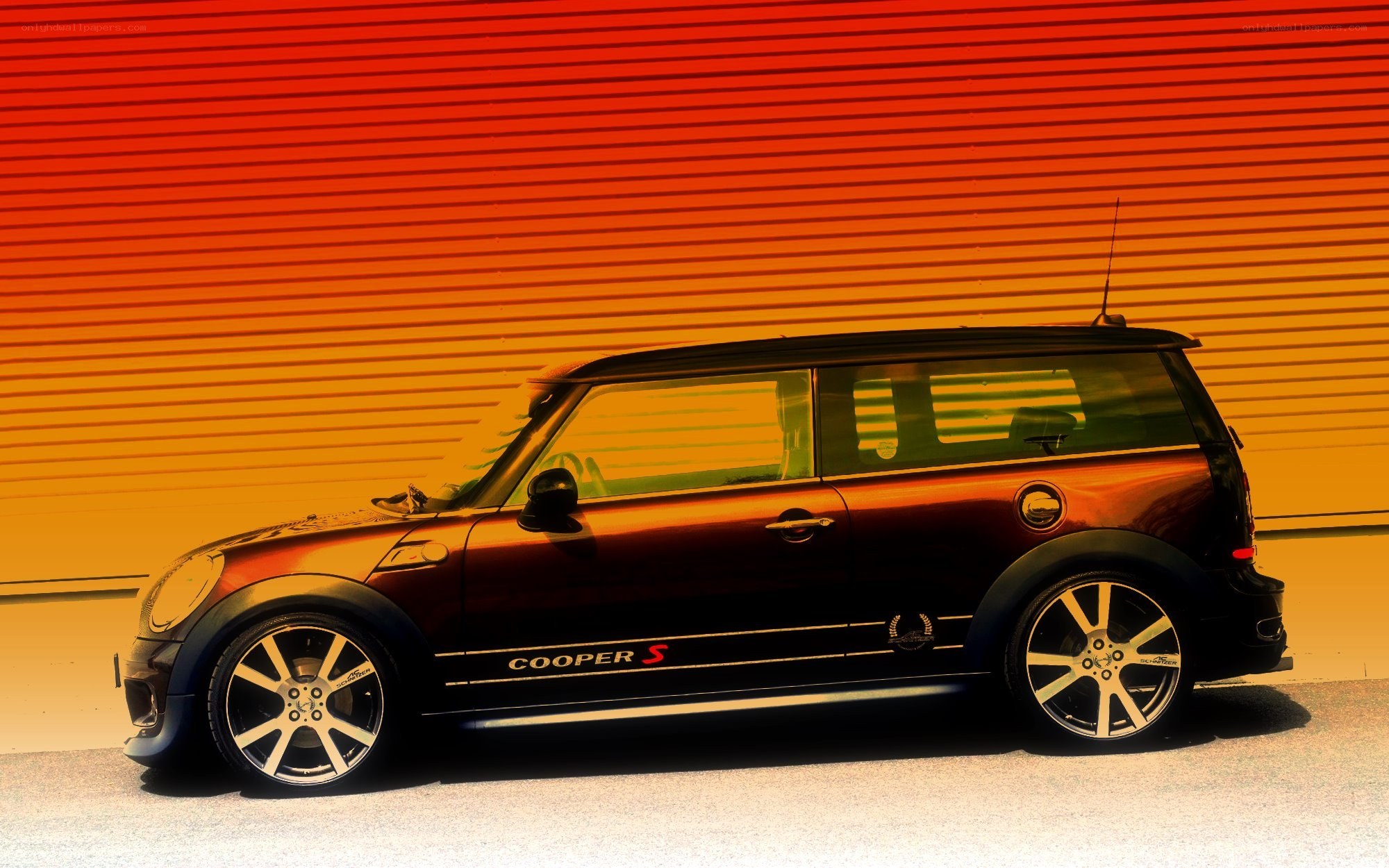 Black Mini Cooper S car