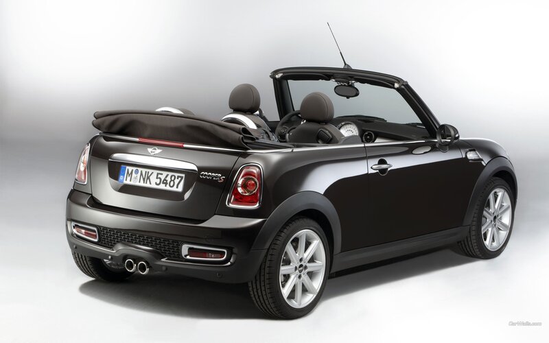 Black MINI Cooper S convertible