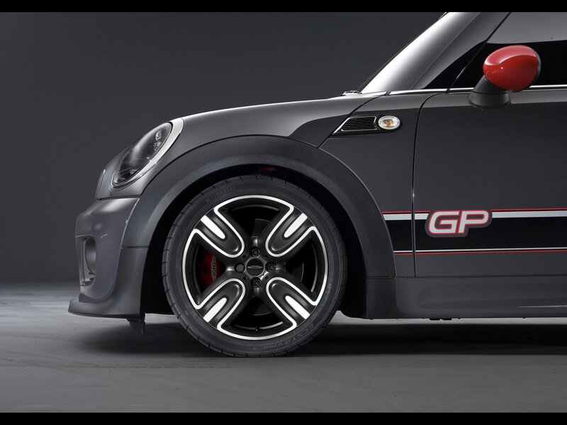 Black MINI GP car side view