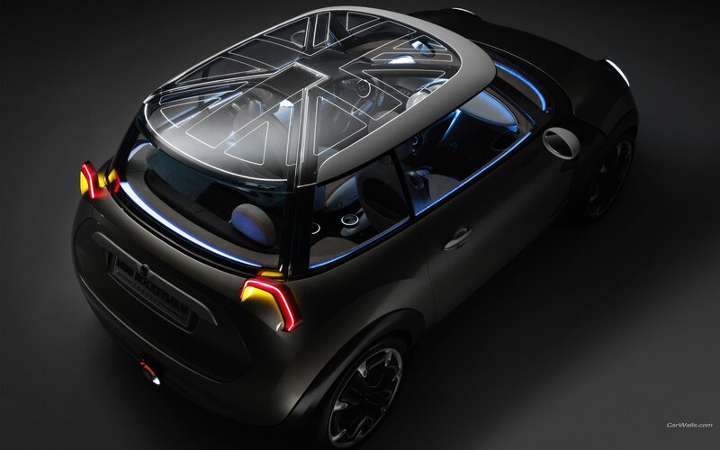 Black Mini Rocketman Car — Dramatic