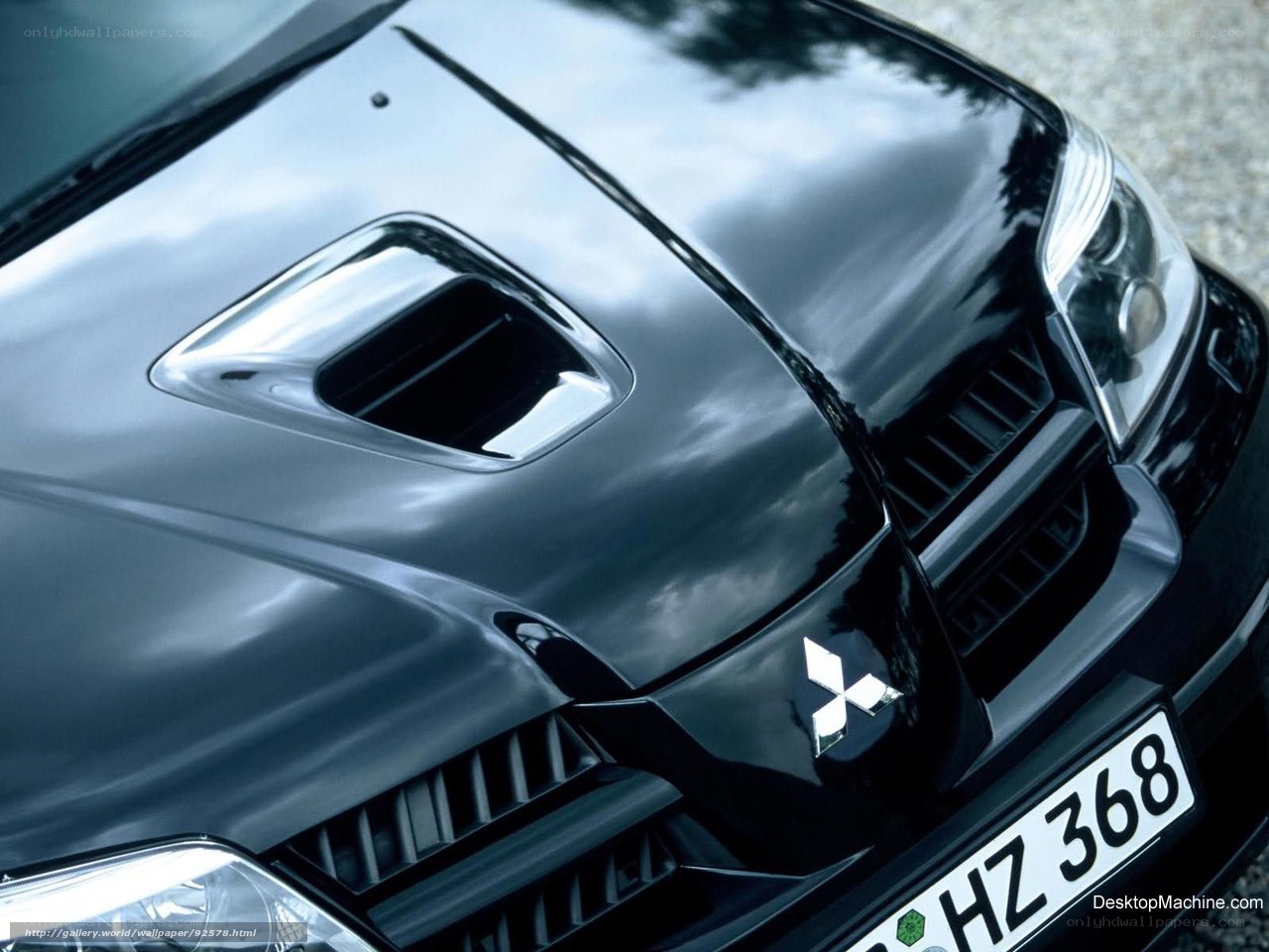 black mitsubishi car front