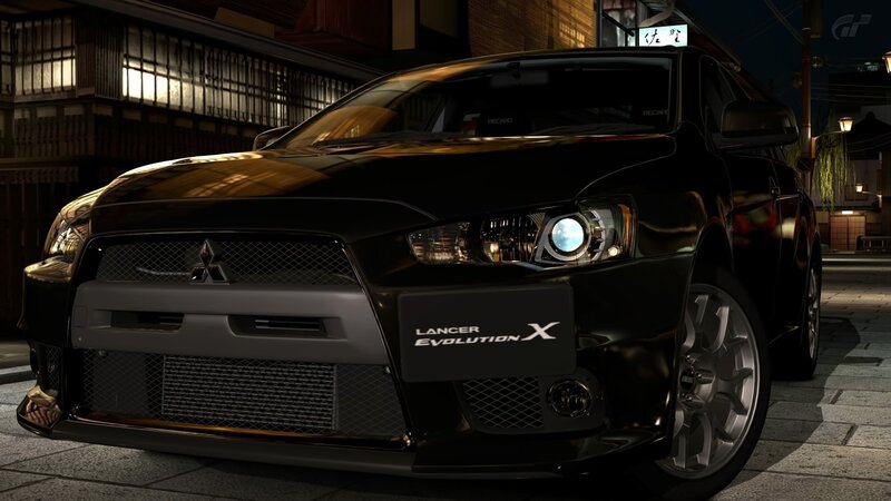 Black Mitsubishi Lancer — Dark