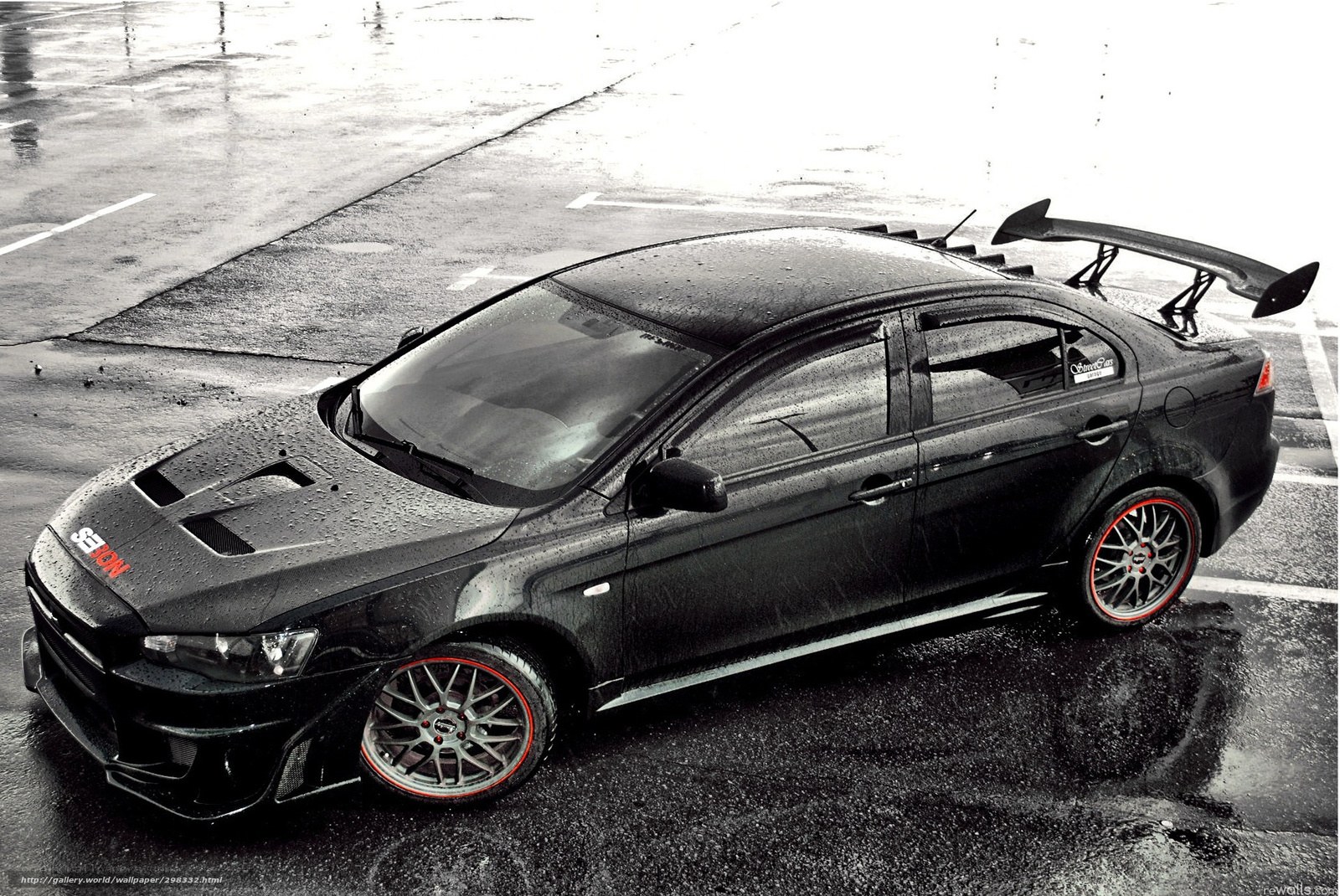 black mitsubishi lancer evo