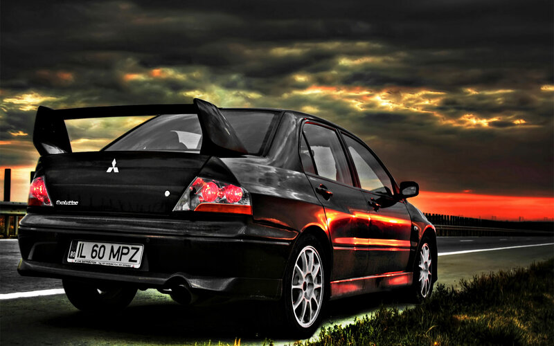 Black Mitsubishi Lancer Evolution