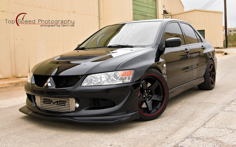 black mitsubishi lancer evolution