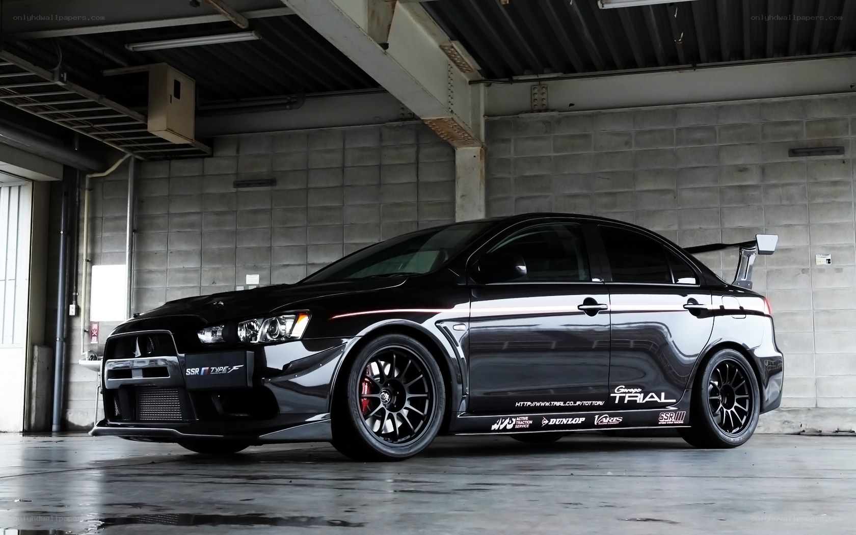 black mitsubishi lancer evolution