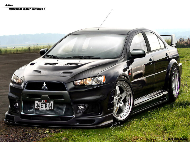 Black Mitsubishi Lancer Evolution X
