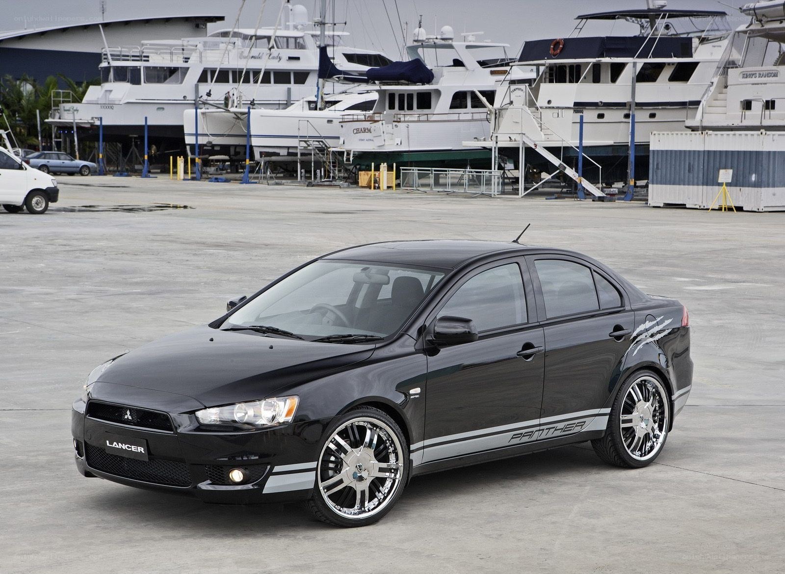 Black Mitsubishi Lancer Panther