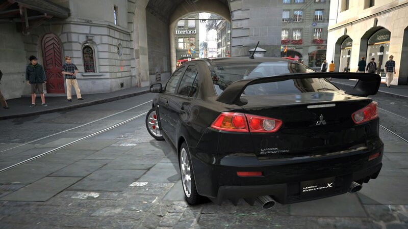 Black Mitsubishi Lancer — Urban, Afternoon