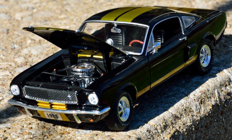 Black Model Car — Dramatic, Afternoon, Photograph, Hood