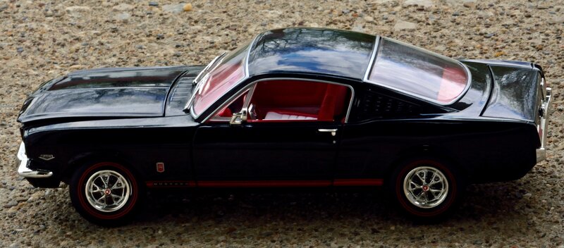Black Model Car — Neutral, Photograph, Red Interior, Gravel