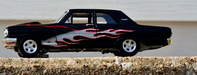 Black Model Car — Static, Afternoon