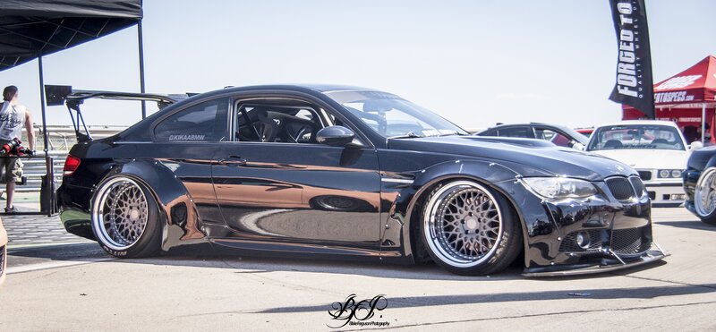 Black Modified BMW Car — Outdoor