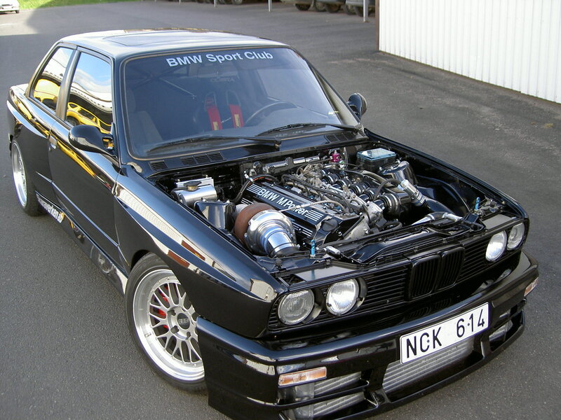 Black Modified BMW Car — Showcasing