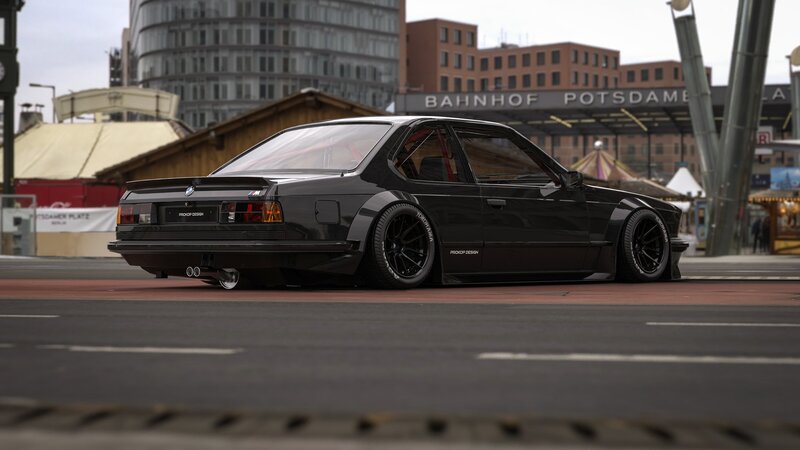 Black Modified BMW Car — Urban
