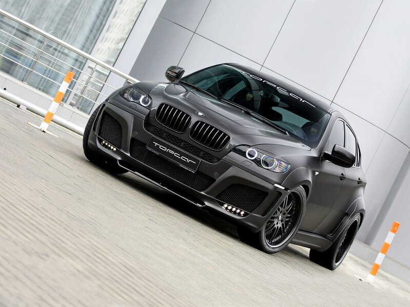 Black Modified BMW X6 — Gray
