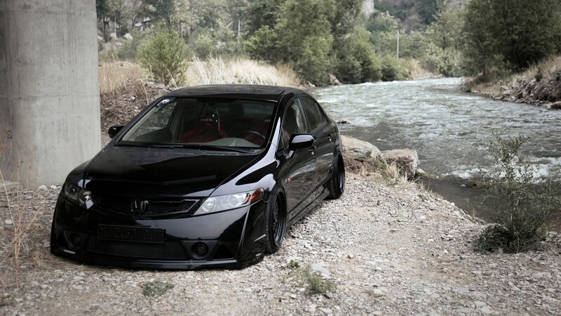 Black Modified Car — Calm, Photograph