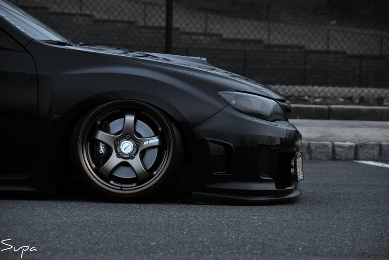 Black Modified Car — Dark, Photograph