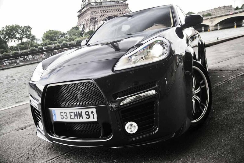 Black Modified Car — Dramatic, Afternoon, Photograph, Eiffel Tower