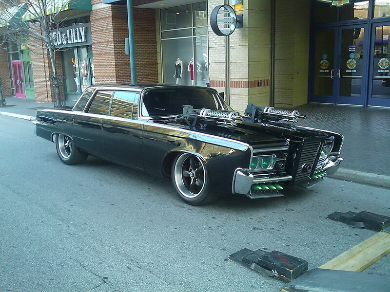 Black Modified Car — Dramatic, Afternoon, Photograph, Gun Turrets