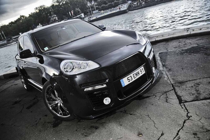 Black Modified Car — Dramatic, Afternoon, Photograph, River