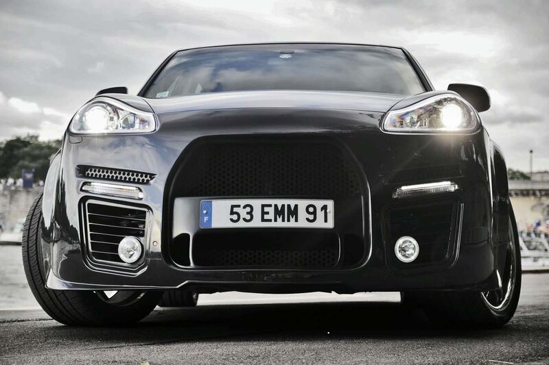 Black Modified Car — Dramatic, Photograph