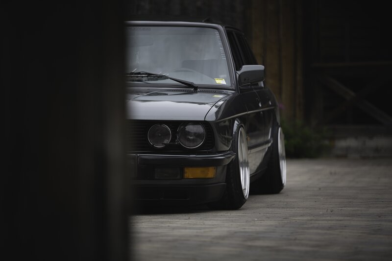 Black Modified Car — Dramatic, Photograph, Windshield