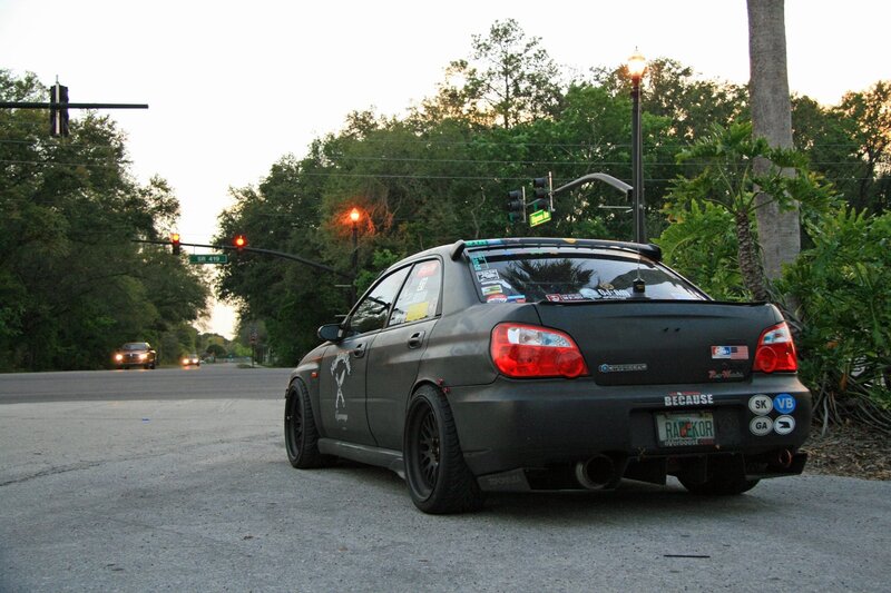 Black Modified Car — Gray, Calm, Sunset