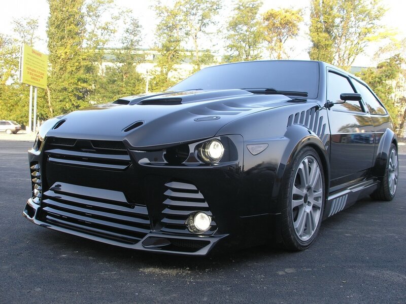 Black Modified Car — Neutral, Afternoon