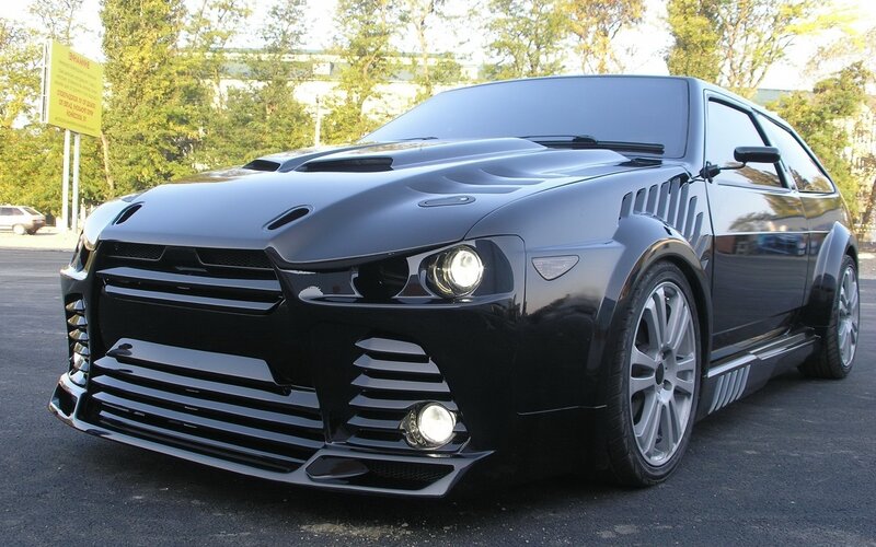 Black Modified Car — Photograph