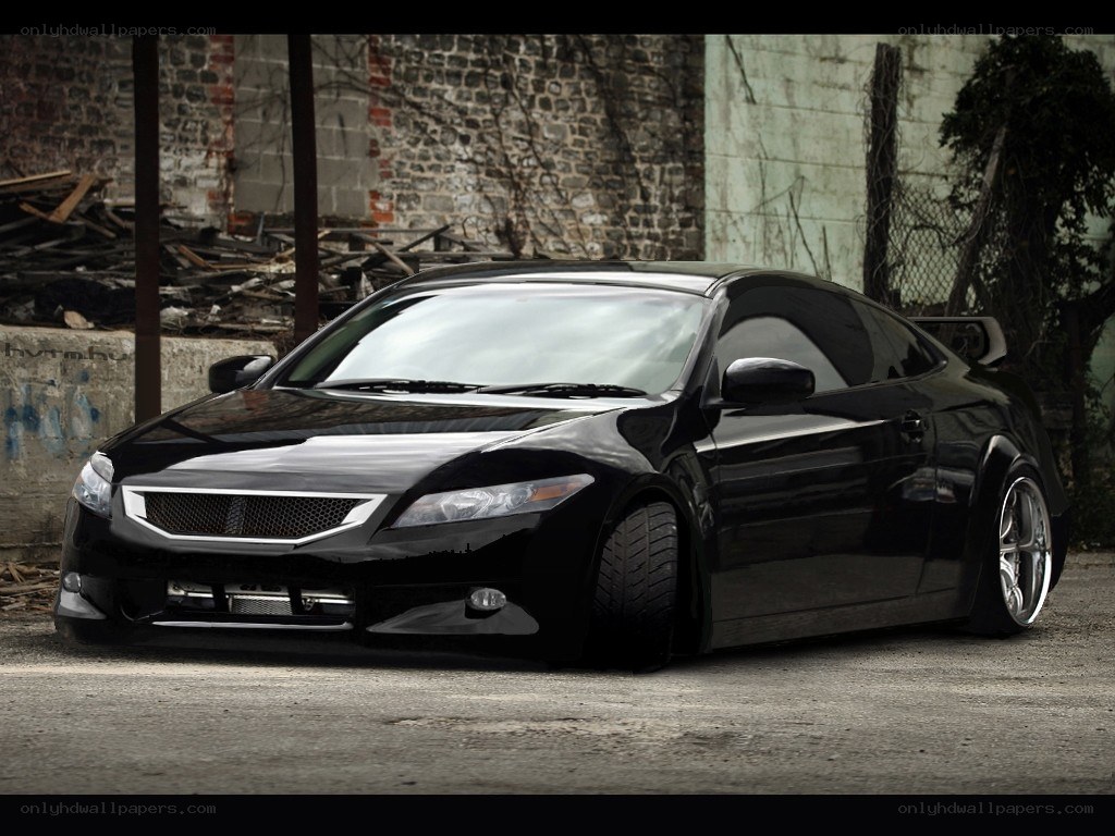 black modified coupe car