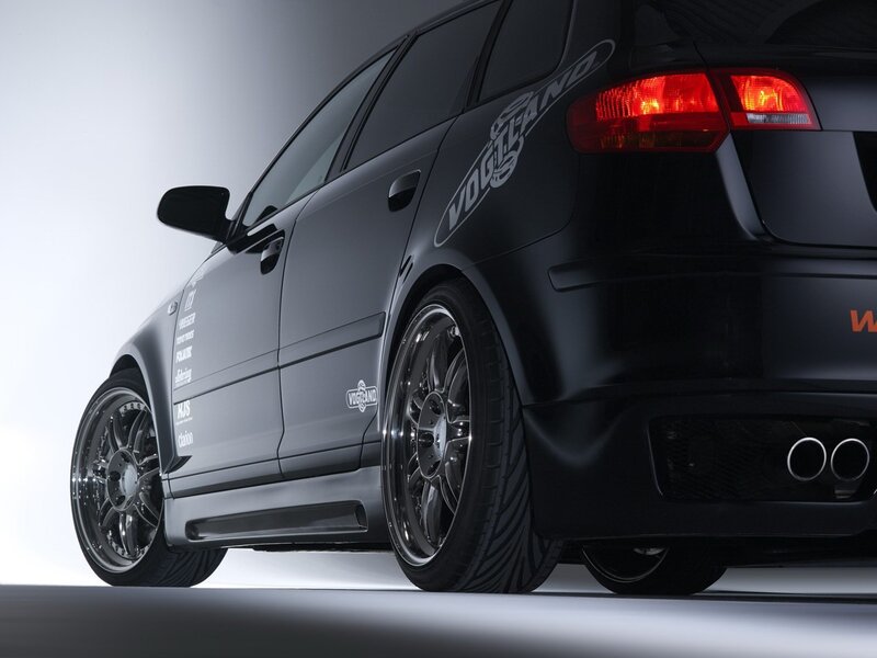 black modified hatchback car