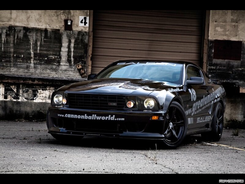 Black Modified Mustang — Dramatic, Photograph