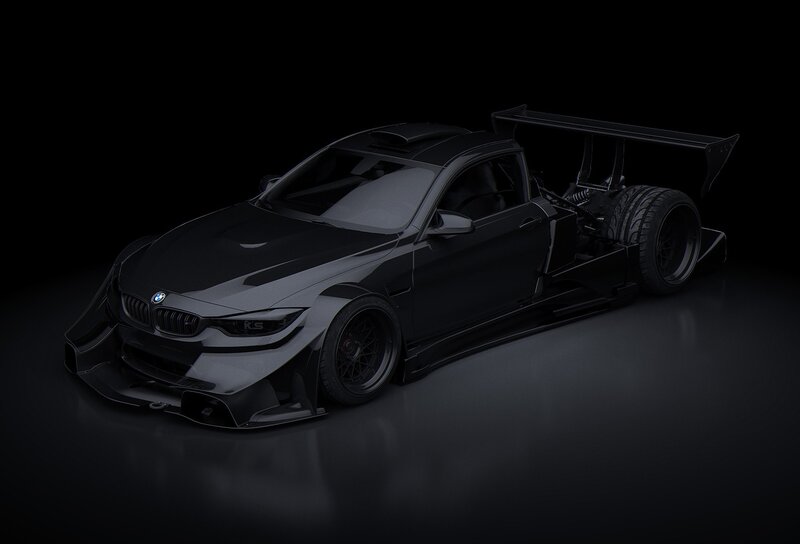 Black Modified Race Car