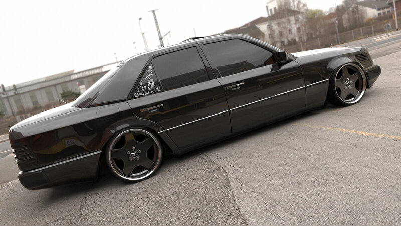 Black Modified Sedan — Calm, 3d Render
