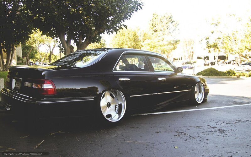 Black Modified Sedan — Calm, Afternoon, Photograph
