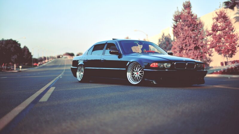 Black Modified Sedan — Calm, Afternoon