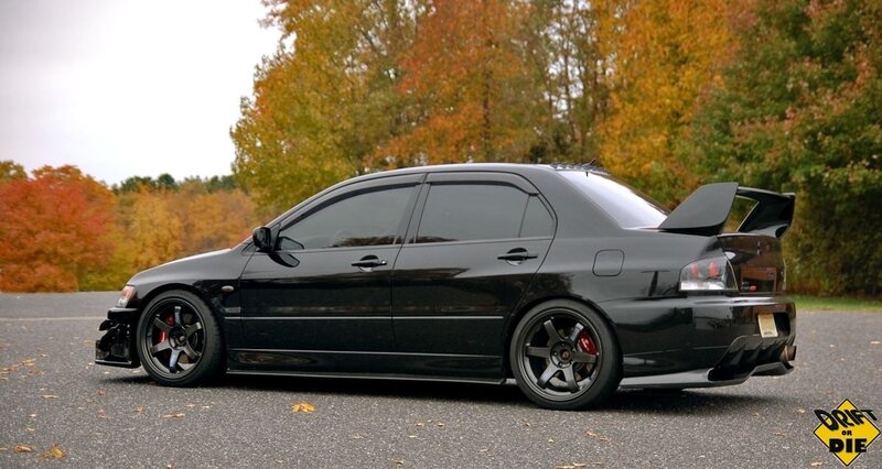 Black Modified Sedan — Calm, Autumn