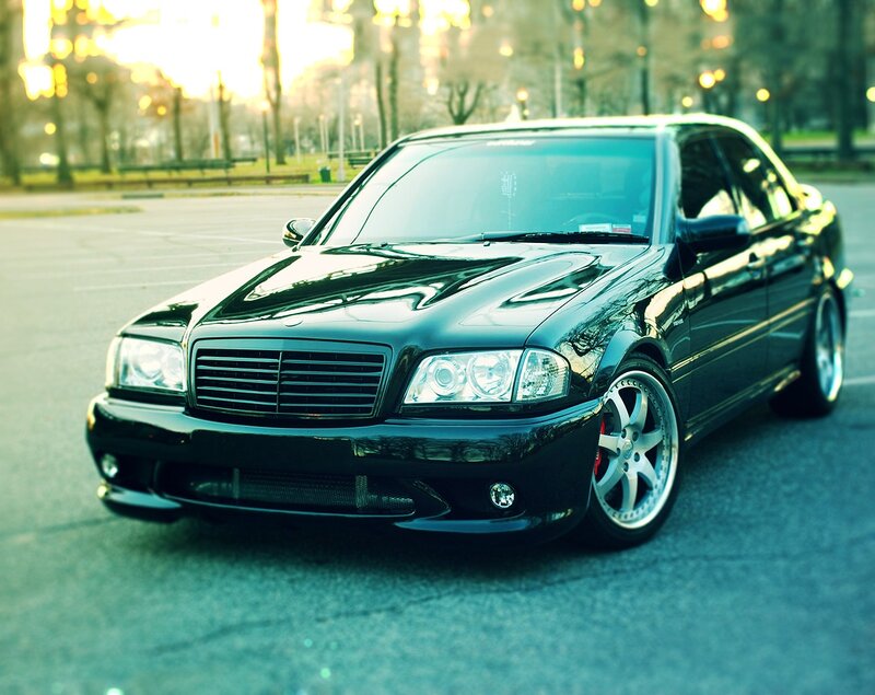 Black Modified Sedan — Calm, Sunset, Photograph, Car