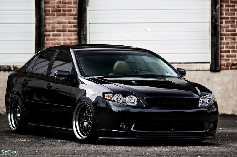 black modified sedan car