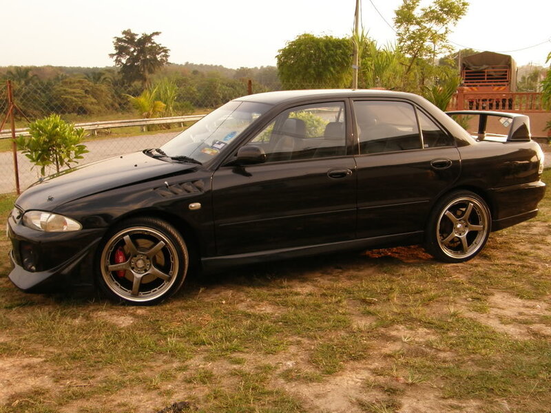 black modified sedan car