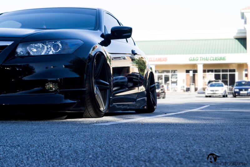 Black Modified Sedan — Dramatic, Afternoon, Photograph, Car