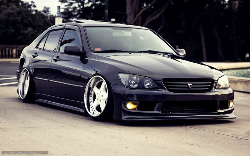 Black Modified Sedan — Dramatic, Afternoon, Photograph, Car, Trees