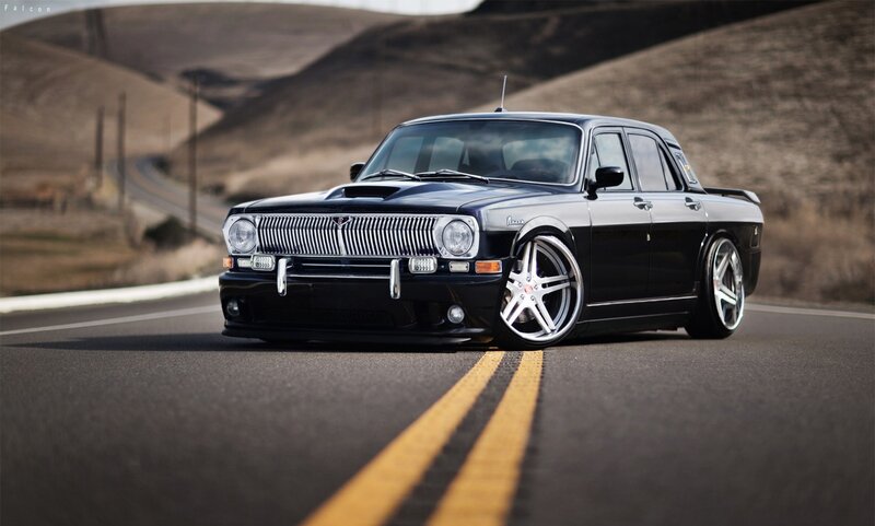 Black Modified Sedan — Dramatic, Afternoon, Photograph, Road