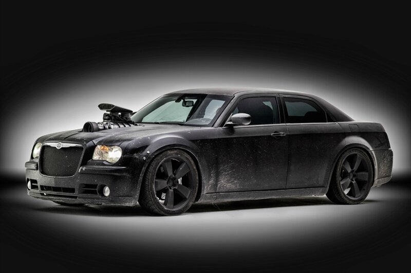 Black Modified Sedan — Dramatic, Photograph, Car