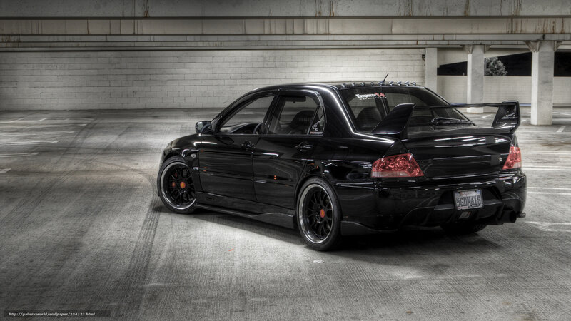 Black Modified Sedan — Dramatic, Photograph, Tire Marks
